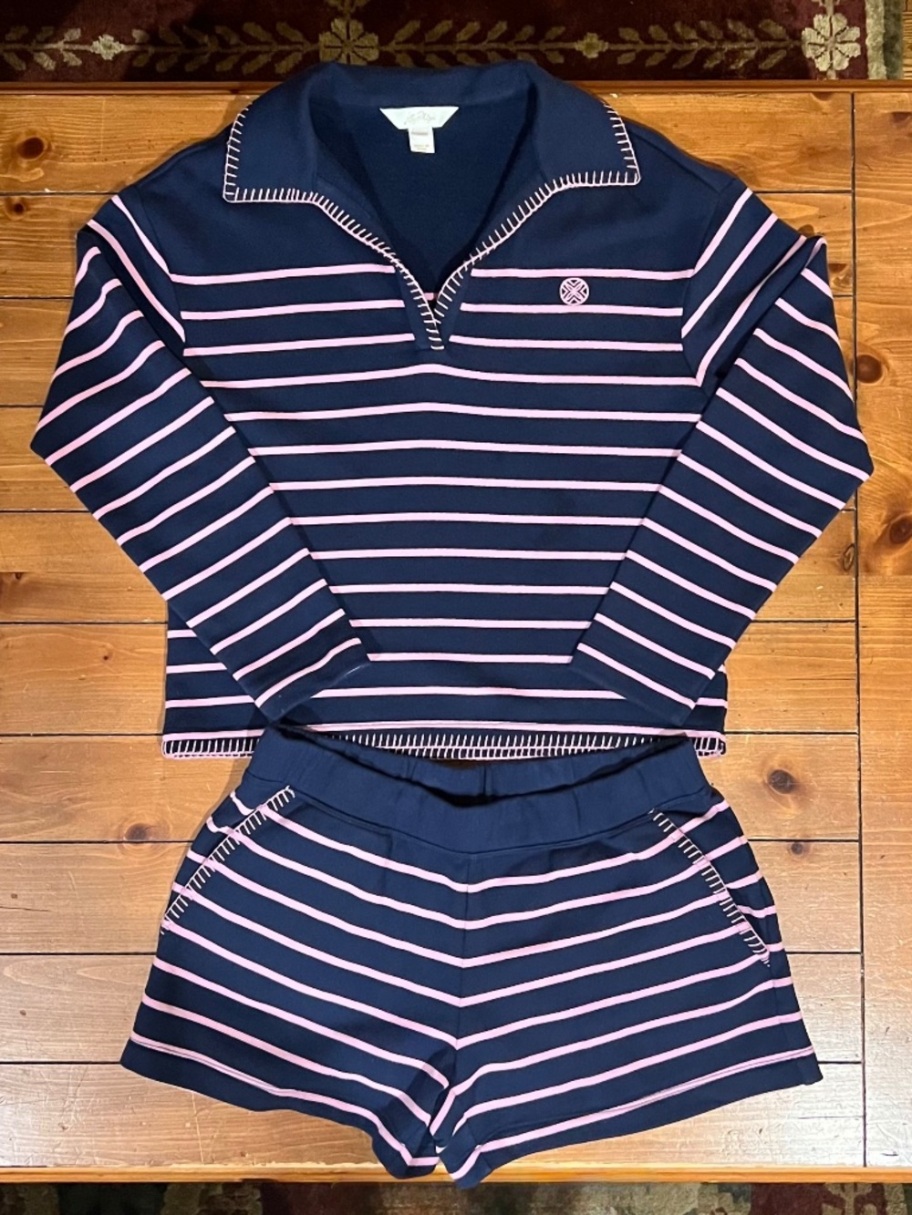 Lilly Pulitzer Collared Sweatshirt with Matching Shorts